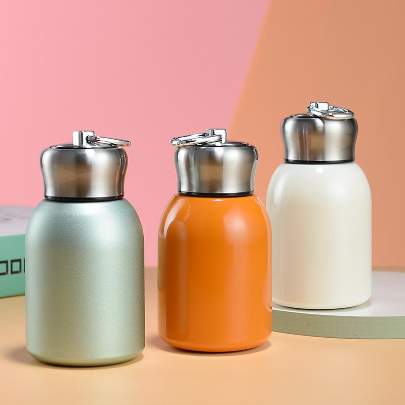 Simple And Fashionable Thermos Mug 304 Stainless Steel Liner Thermos Kettle Mini Portable Small Chubby Ding Water Cup