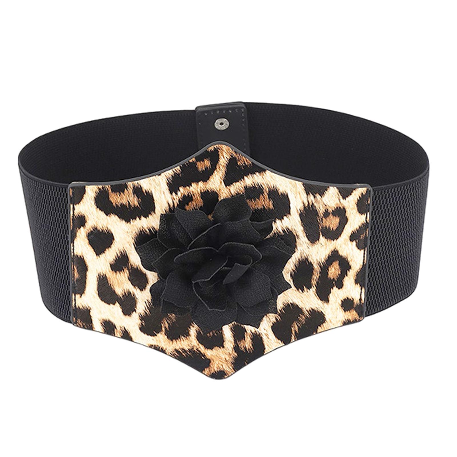 

Women 3D Flower Wide Waist Belt Vintage Elegant Elastic Rope Universal Waist Belt Women Dress Shirt Wide Waist Corset 3XL