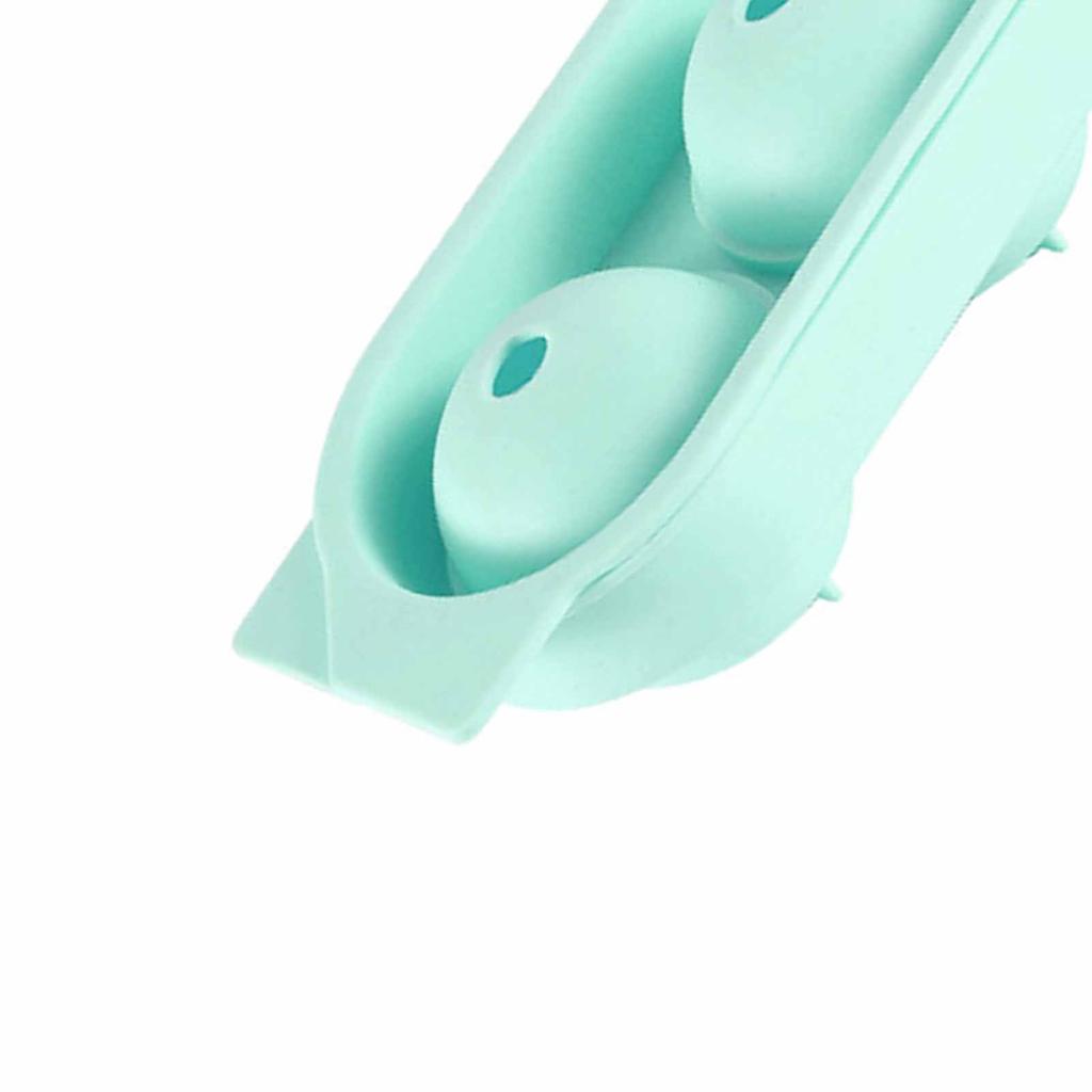 4 Grids Ice Cube Mould Easy Release Silicone Flexible Ice Ball Maker Spherical with Lid for Freezer