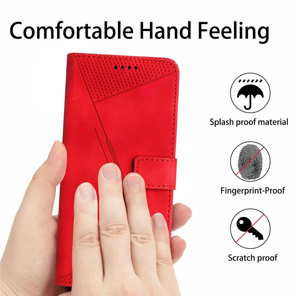 For Xiaomi Redmi Turbo 4 5G/Poco X7 Pro 5G Case Handbag Imprinted Triangle Leather Phone Cover