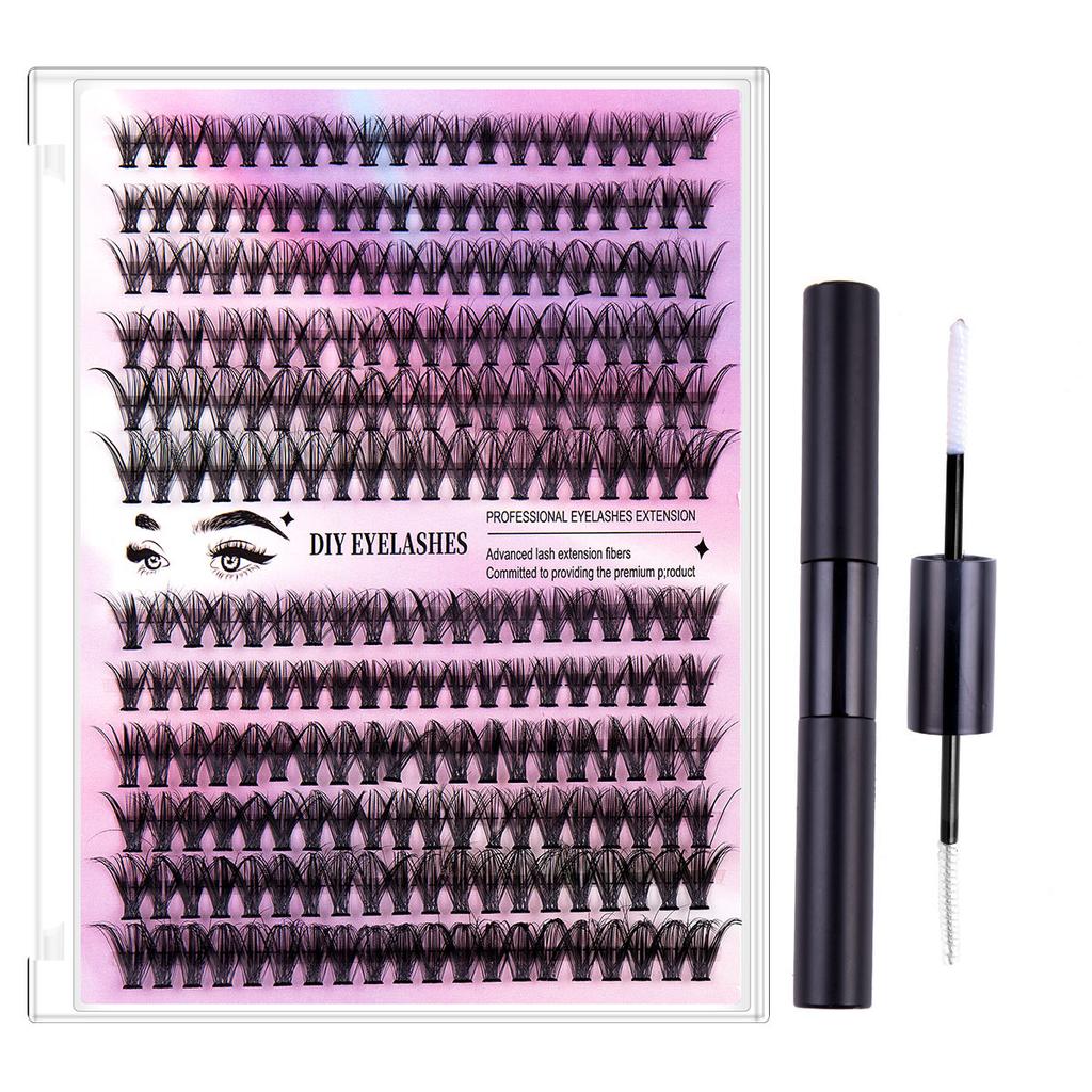 Diy Segmented False Eyelashes 12 Rows Large Capacity Glue Tweezers Set Combination Eyelashes