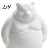 Minimalist Animal Figure for Bookshelf Chubby Bear Figurine 3D Printed DIY Paintable Fat Handmade Art Gift Friends Statue Cute Desktop Ornament,