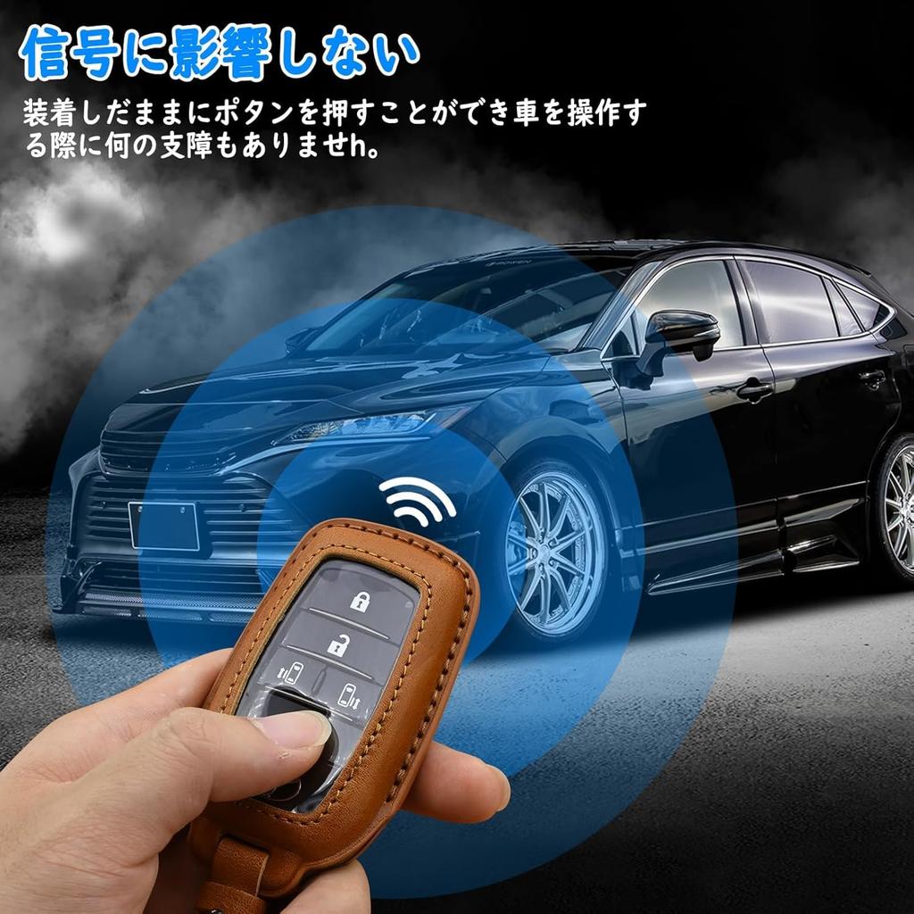 Car Key Case, Scratch-resistant Transparent Leather Key Cover, Smart Key