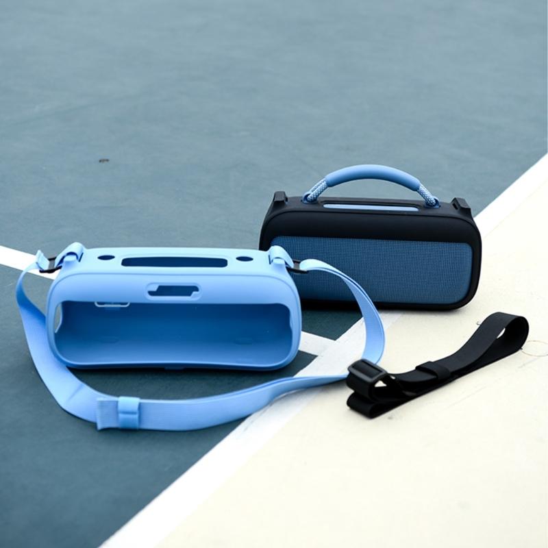 Portable Silicone Cover with Carrying Straps Protective Skin for Speaker, Water Resistant Case