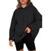 Women's Fashion Casual Solid Color Print Long Sleeve Hooded Hoodies & Sweatshirts