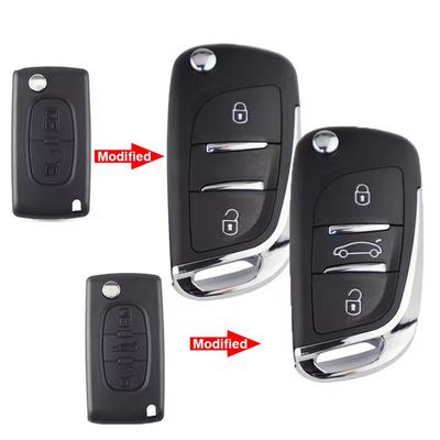 Coque de clé télécommande pour Peugeot 208 307 406 308 206 306 307 407 807 207 607 107, étui de clé Partner pour Citroën C4 C2 Xsara C3 C8