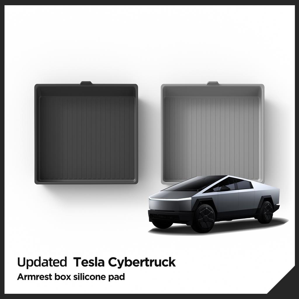 For Tesla Cybertruck 2025 2025 Armrest Box Storage Pad Center Console Storage Non-slip Pad Organizer Tray Car Pickup Accessories