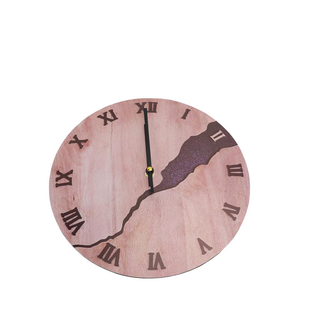 Wood Wall Clock Silent Decorative Battery Operated Clock for Living Room Kitchen Bedroom