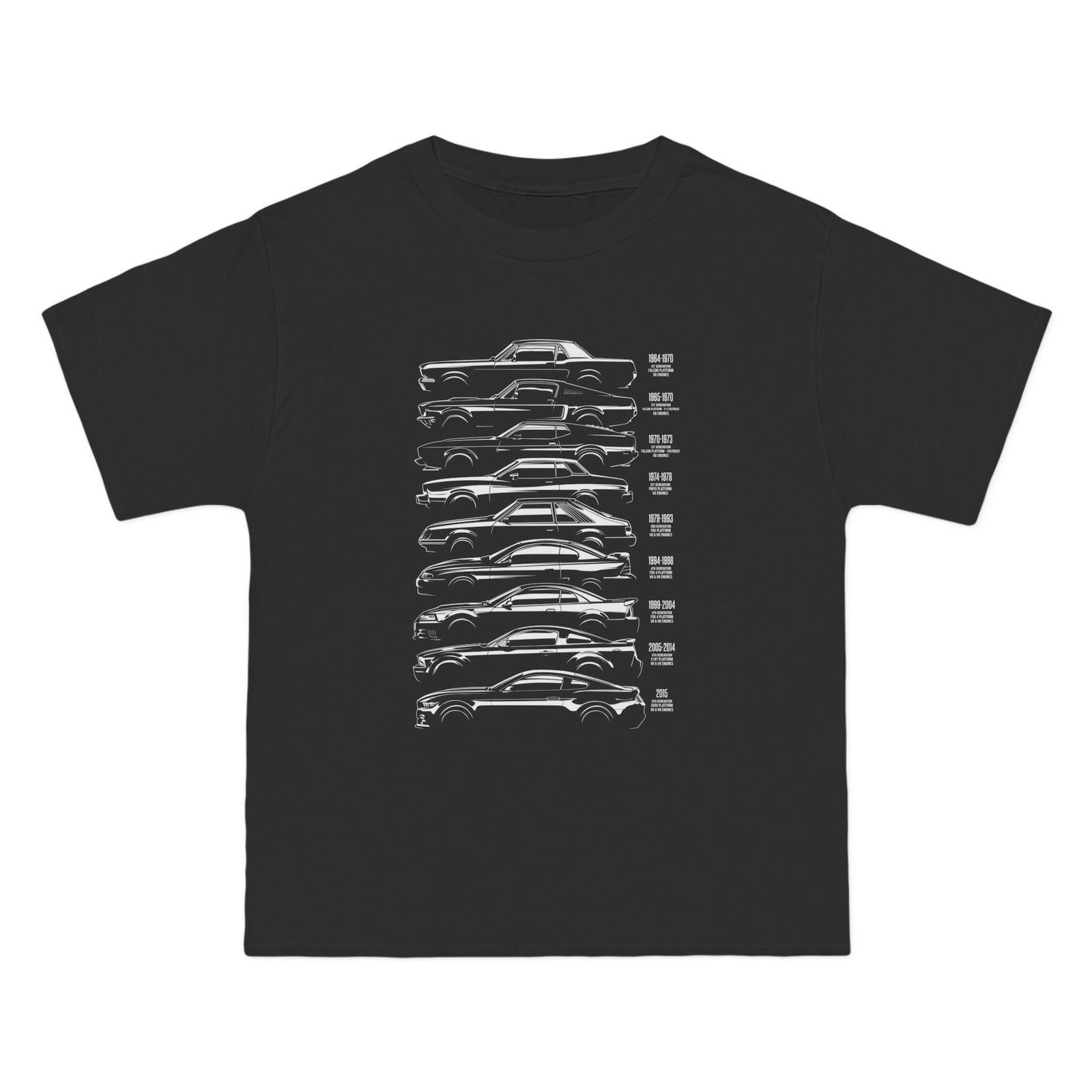 Ford Mustang Generations Shirt, Mustang Timeline Tee, American Muscle Car Gift M