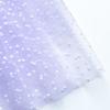 Flocked Polka Dot Tulle Fabric White & Khaki Polyester Stretch 155cm Width for Puff Skirt Clothes Sewing DIY Wedding Decoration