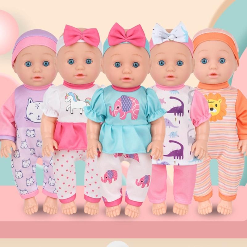 30cm Soft Vinyls Reborns Figurine Toy For Preschool with Life Like Design Imaginative Play Companion Doll for Toddler