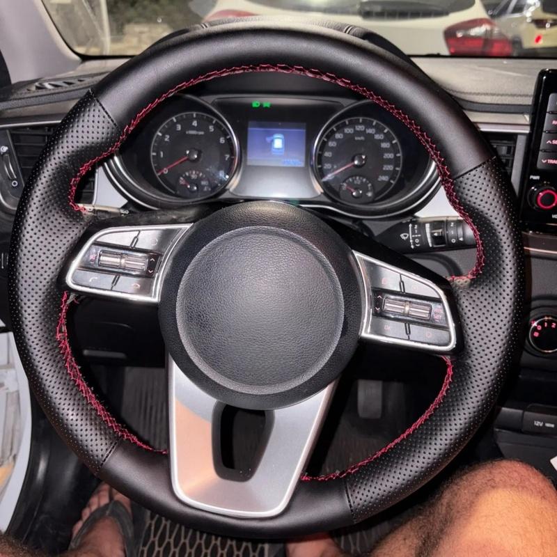 Hand Stitched Perforated Artificial Leather Steering Wheel Cover For Kia K5 Optima Cee'd Ceed Forte Cerato (AU) 2018