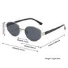 Retro Driving Shades Outdoor Sports Punk Style Eyewear Oval Frame Sunglasses  for Women & Men