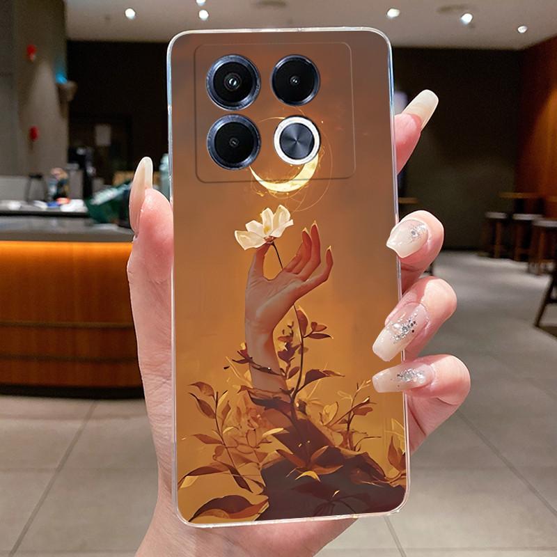 Unique Design Pattern Phone Case For Infinix Note 40 5G/X6851/X6852 Shockproof Soft Casing Soft TPU Transparent Back Cover