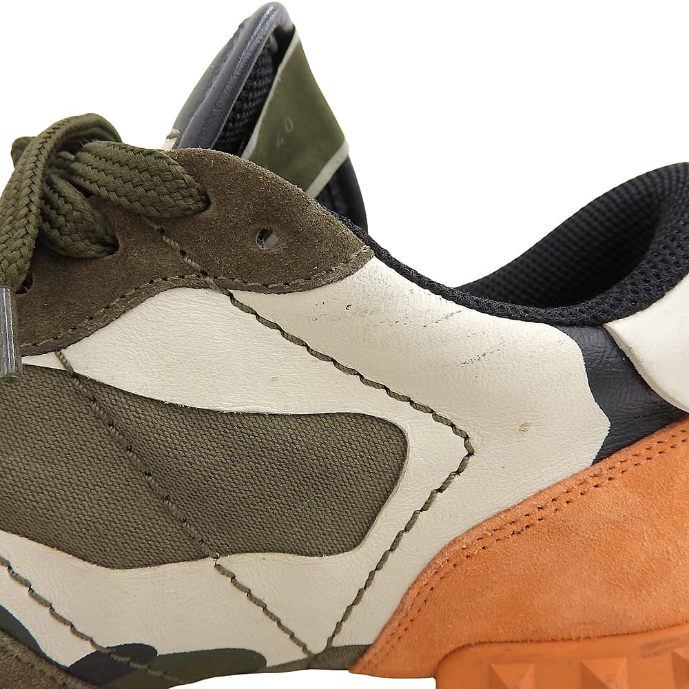 Valentino Garavani Men's Suede Camouflage Sneakers, Orange and Multicolor, Size 40, FN723Y2 Shoes 40 Orange / multicolorUsed