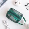 Large Capacity Mesh Zipper Bag for Coins, Keys, Cables, Earphones, and Phone Accessories