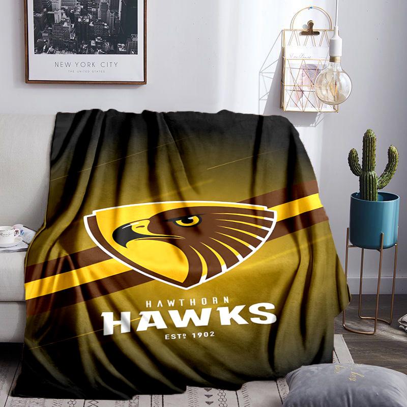 Hawks Teamgeist Decke Leichte Flanell Bettdecke Perfekt für Reisen, Camping, Wohnzimmer, Büros, Sofas, Fan Weihnachtsgeschenk