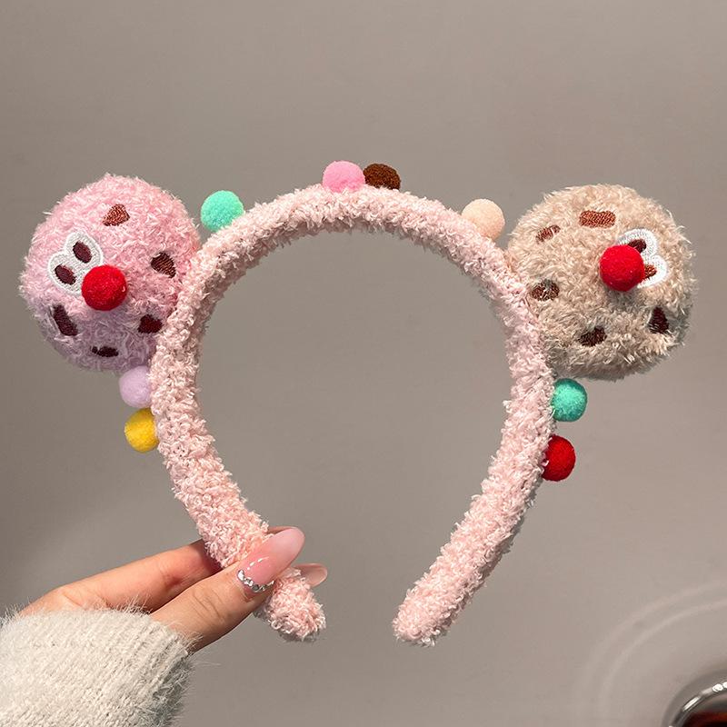Adorable 2024 Cartoon Hair Tie & Plush Headband Set for Women - Cute Hair Accessories & Gift