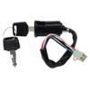ATV & Off-road Vehicle Ignition Switch Key with Plastic Door Lock, Four-wire, Two Female Connectors (50-250cc)