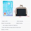 Monedero Mini de Cuero Genuino Bolsa Avanzada Linda Anillo de Diamante Dorado Bolsa para Joyas Billetera de Mano Pequeña Estuche para Auriculares Para Mujer