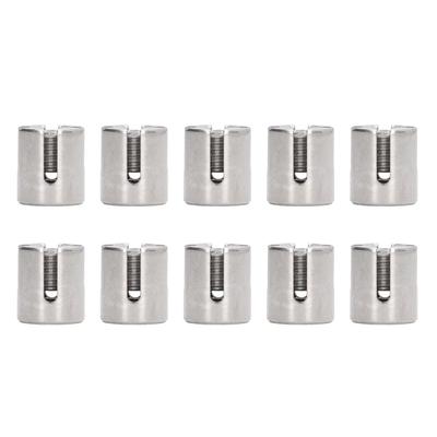 10 Pcs Cross Wire Rope Clip M10 Thread 316 Stainless Steel Cable Railing Cross Clamp for 3mm and Below