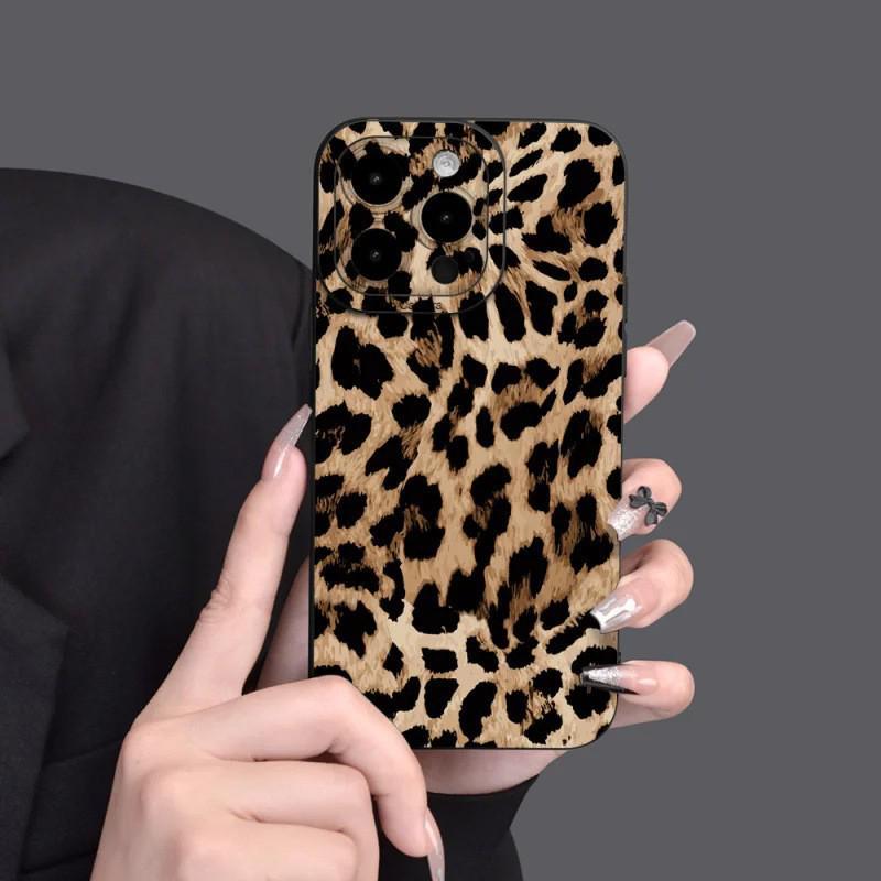 

Brown Leopard Print Soft iPhone Case for Apple Pro Max Models 16/15/14/13/12 and iPhone 11 iPhone 13 Pro Max