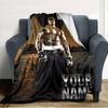 Name Custom 50 Cent Print Flannel Blanket High Quality Warm Comfortable Cover for All Seasons Perfect for Gifts Home Decor