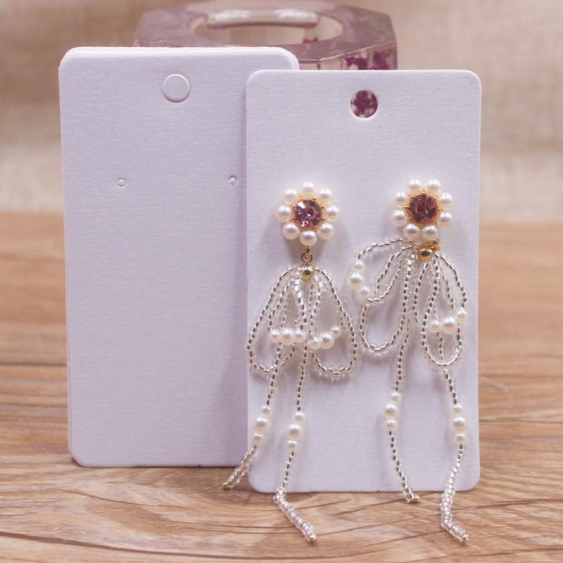 100pcs Earmail Set Cards Solid Color Earring Tags 5x9cm Jewelry Set Display Card