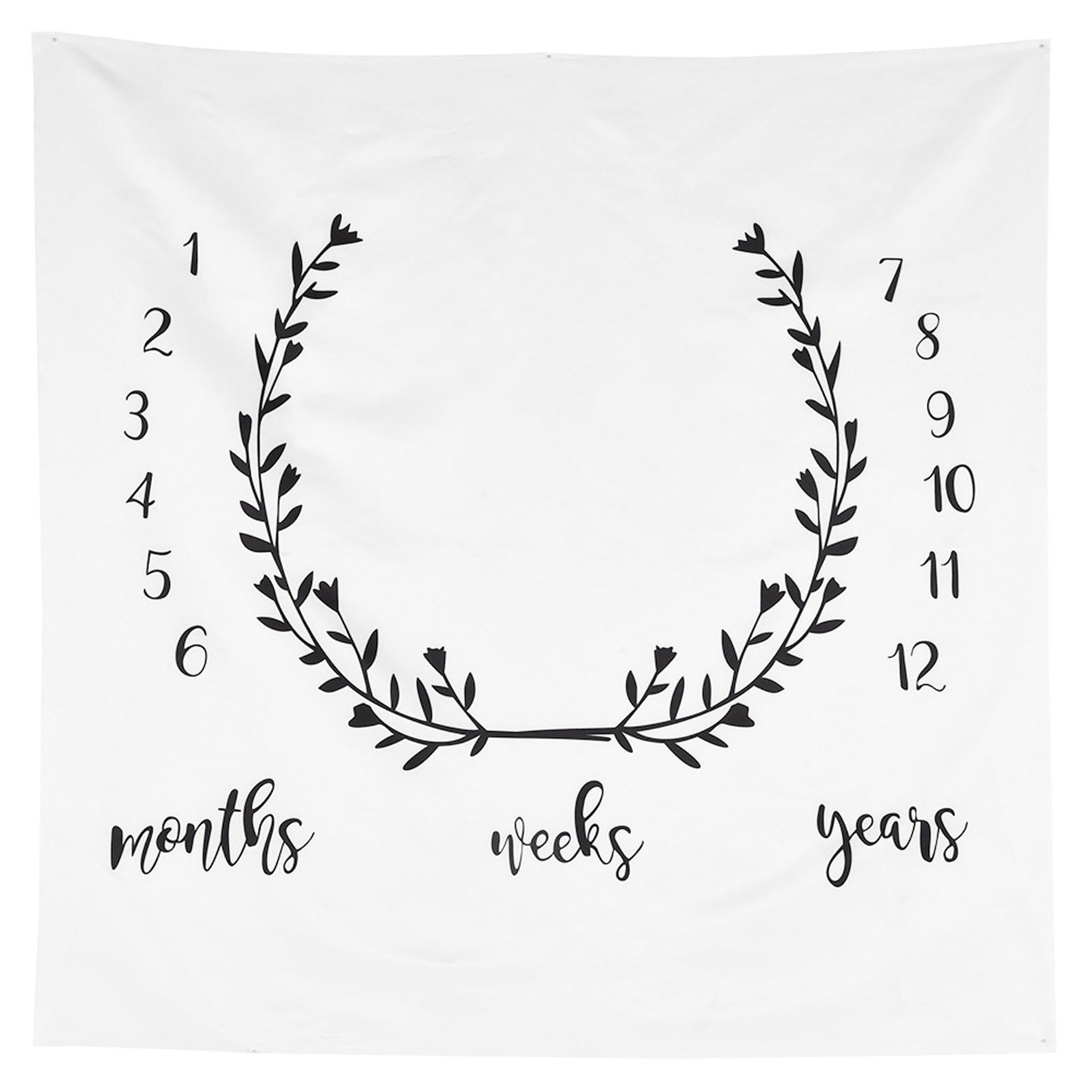 

Baby Milestone Blanket Growth Record Blanket Newborn Photography Props C