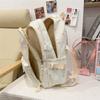 Rucsac din Nylon cu Imprimeu Fundițe Drăguțe pentru Fete Geantă Școlară cu Capacitate Mare Rucsac Student cu Buzunare Multiple
