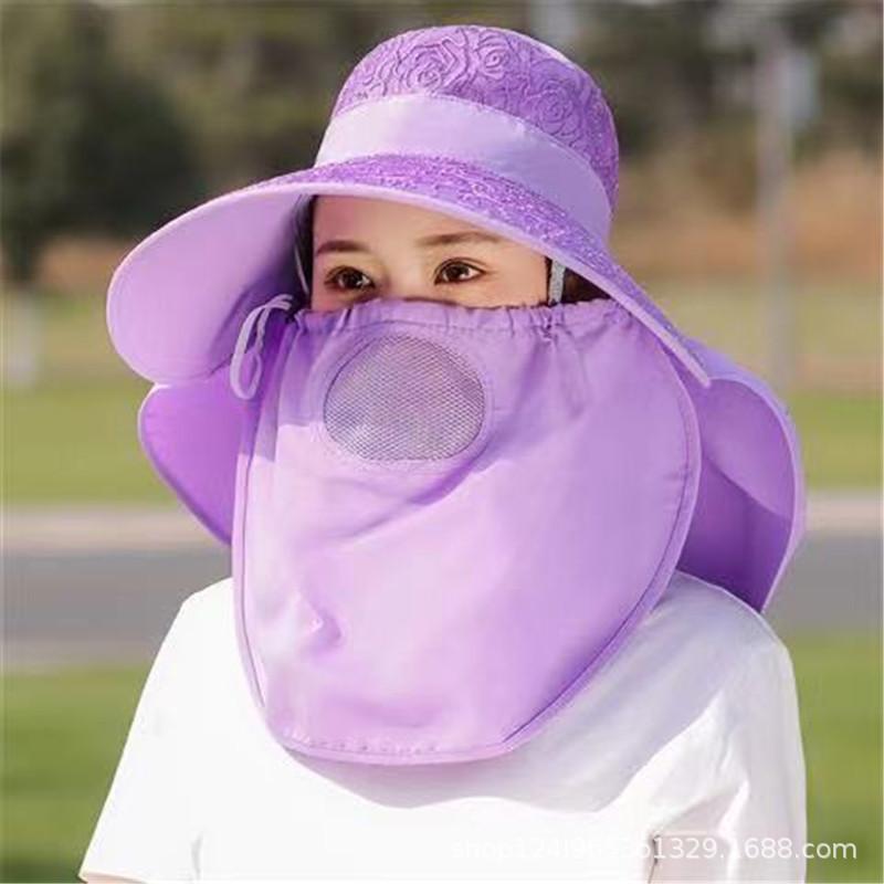 Summer Sun Hat Women's Dome Sun Hat Outdoor Big Eaves UV Protection Face Hat