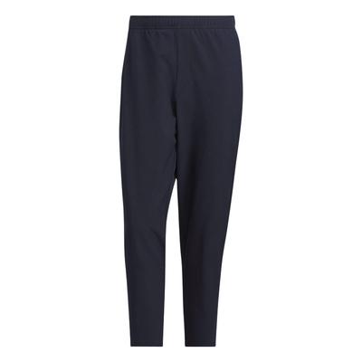 Solid Color Elastic Waist Straight Fit Casual Pants Men Bottoms Navy-Blue IV7590