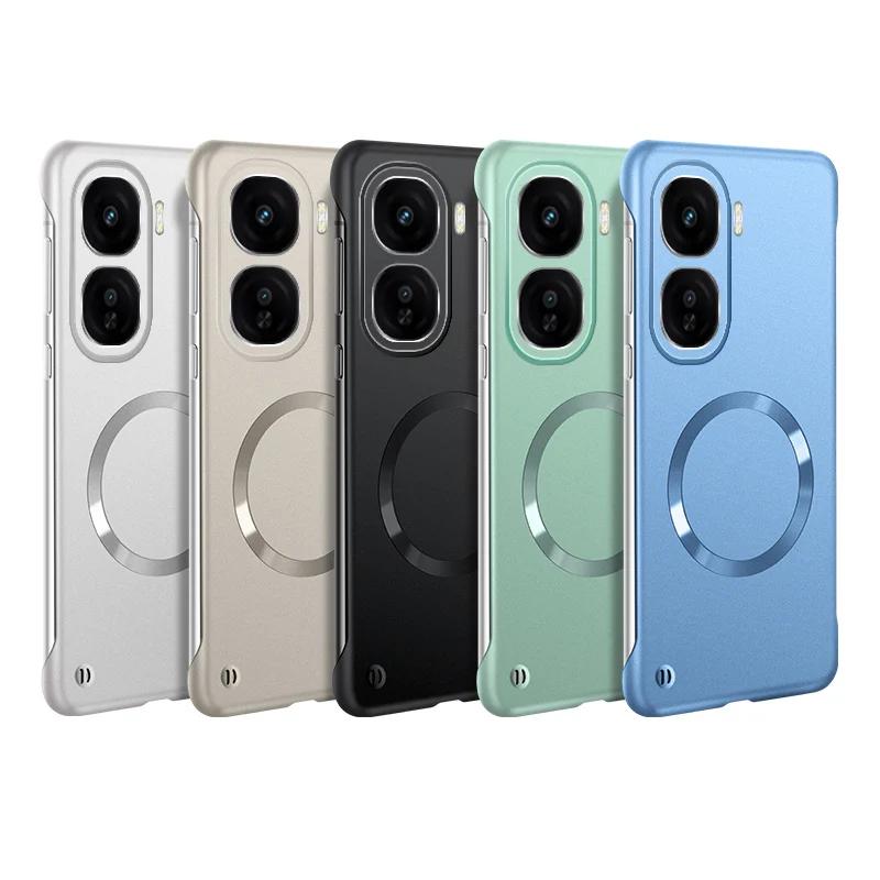 For Magsafe Frameless Hard Phone Case for VIVO IQOO Neo 10 Metallic Paint PC Magnetic Back Cover for IQOO Neo 10 Pro Borderless Shockproof Cover