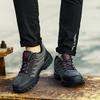 Hiking Shoes Men's Lace-up Leather Casual Shoes Thick Sole Heightened Rubber Sole Men's Outdoor Sports Shoes