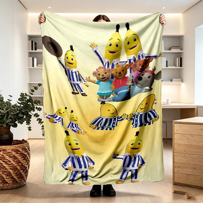 Bananas in Pyjamas Druckdecke - Weich & Bequem, für Schlafzimmer, Reise, Sofa, Heimdekoration - Geburtstags-Weihnachtsgeschenk für Freund