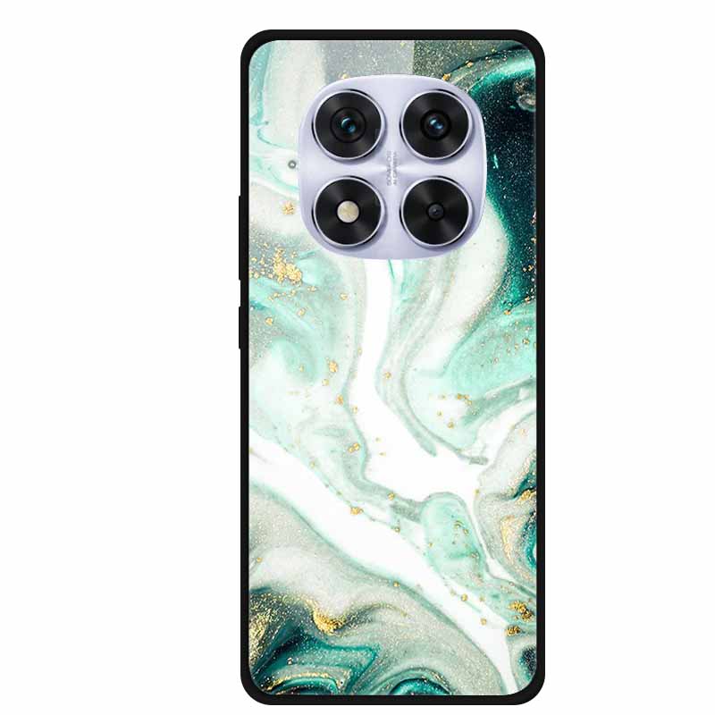 Tempered Glass Case For Xiaomi Redmi Note 14 Pro 5G Back Cover PC Hard Shockproof Cases Beer Marble Texture Cool Fashion Funda