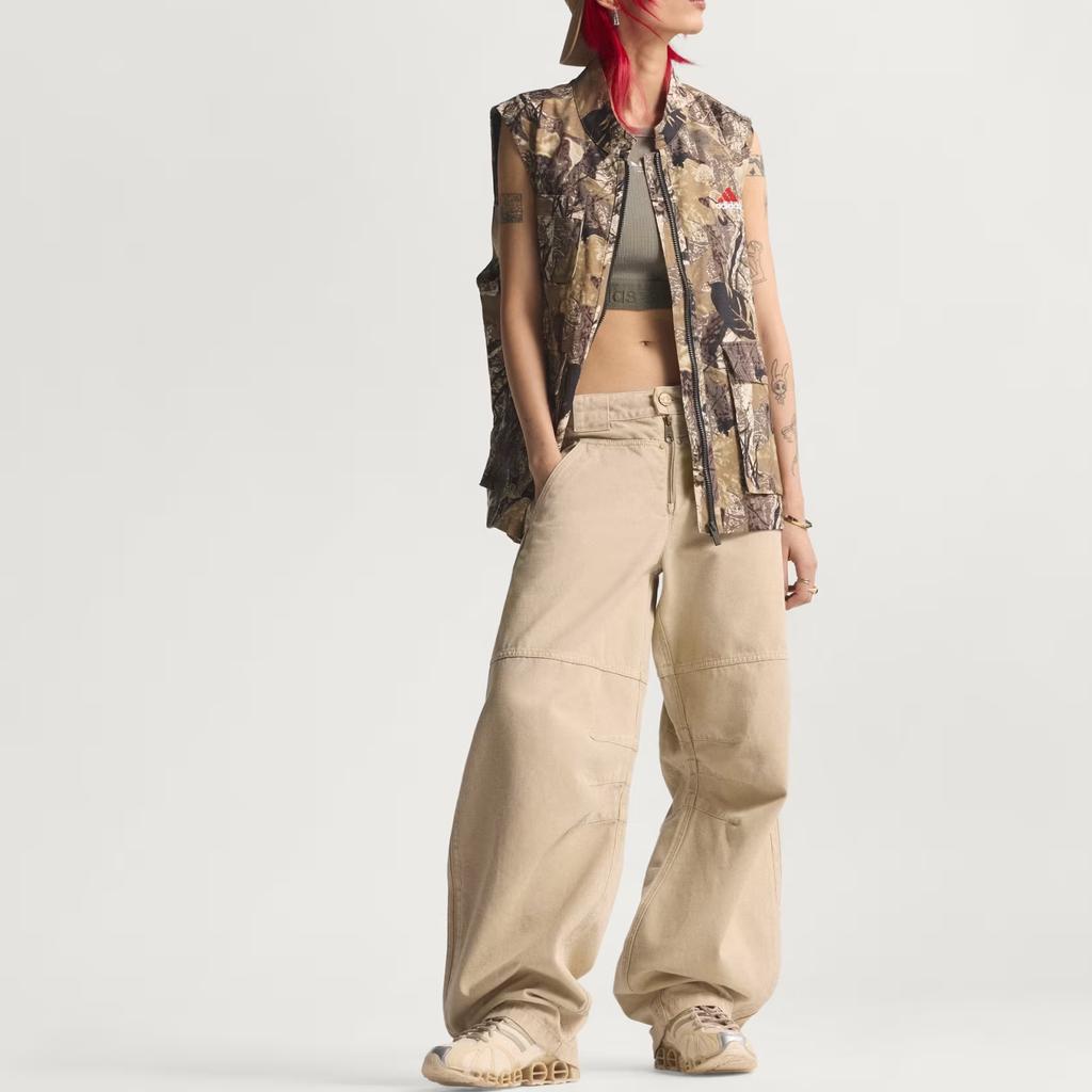 Adidas Originals Loose Fit Casual Pants With Zipper Women bottoms KC8892
