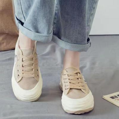 Sommer Neue Koreanische Version Atmungsaktive Canvas Schuhe Lässige Mesh Damen Schuhe Mode Vielseitig Flache Sneakers Plateau Schuhe
