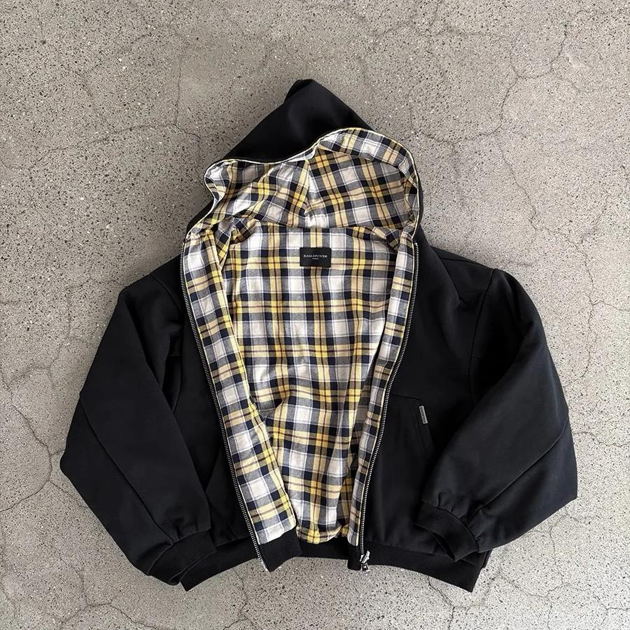 

RogueWave Korean Dark Simple Wear On Both Sides Zip Up Sweatshirts New Popular Necessary Breathable Solid Long-Sleeves Aesthetic Clothes S