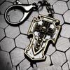 Warhammer 40K Game Peripherals Creative Skull Cross Keychain Retro Punk Style Keyring Hanging Boys School Bag Decoration