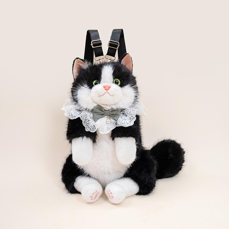 2026 New Simulation Storage Bag Cat Backpack Cute To Give To Friends Girls' Birthday Gift Adjustable Shoulder Strap