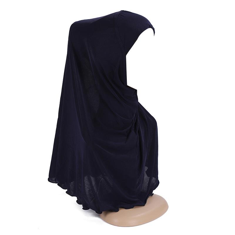 Muslim Scarf Big Girls Plain Hijab Hats Islamic Headscarf Hat Amira Pull On Headwrap Beautiful 10 Years Girl Scarf