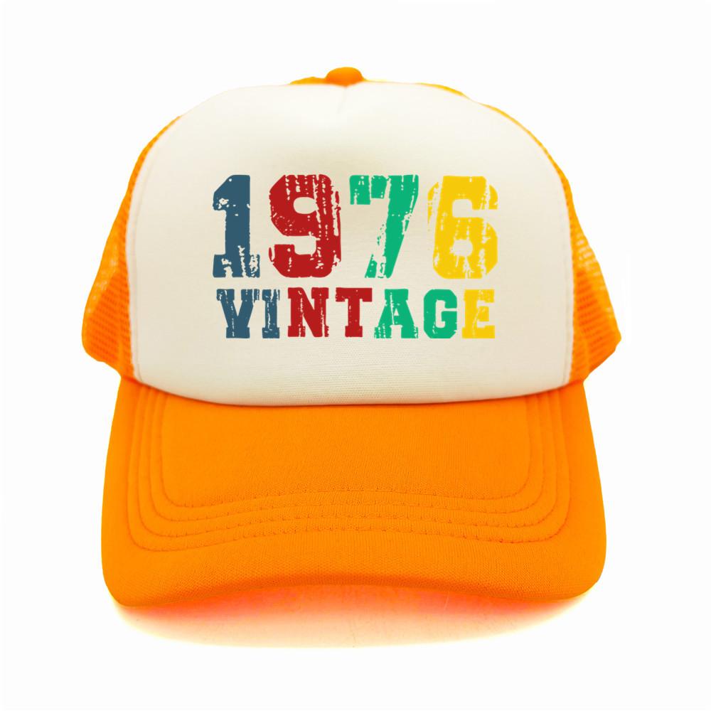 Made In 1976 Trucker Cap Unisex Birthday Gift Dad Hat Baseball Cap Unisex Outdoor Mesh Net Caps