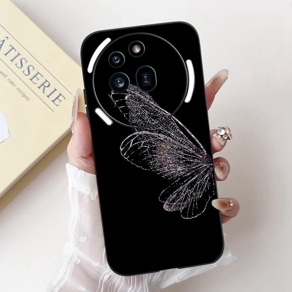 Beautiful Floral Painting Phone Case For Nothing Phone (3a) Pro Black Silicone Soft Cover For Nothing Phone3a 3a Pro Bumpers