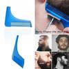 Outil de Rasage Professionnel Barbe Lignes Parfaites et Symétrie en Forme Peigne Bleu