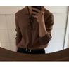 Herren Strickpolo-Pullover im französischen Stil mit Revers