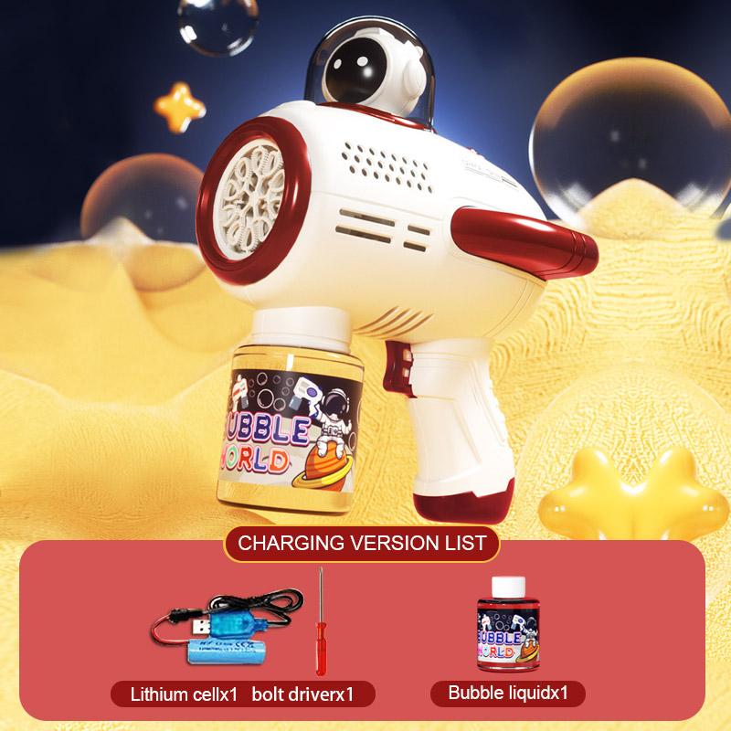 2023 New Children's Bubble Machine Toy INS Burst Fully Automatic Hand-held Astronaut Electric Blowing