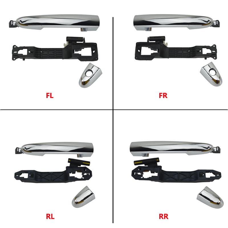 Car Exterior Door Handle For LIFAN 320 Front Rear Left Right Exterior Door Handle Assembly With Base Small Cover Accessories