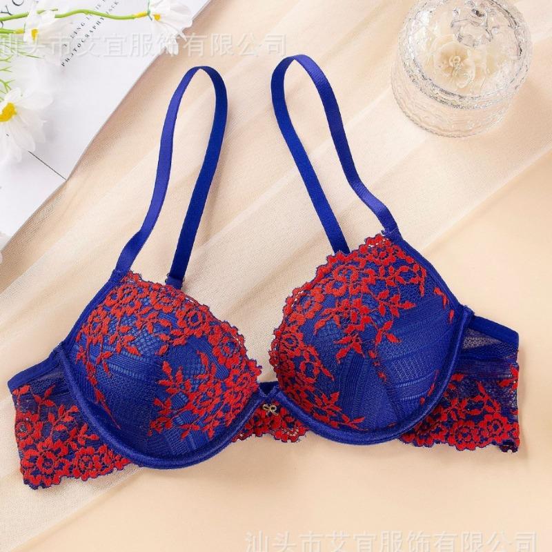 Sutien Push-Up cu Balene, Stil Francez, din Dantelă, pentru Femei