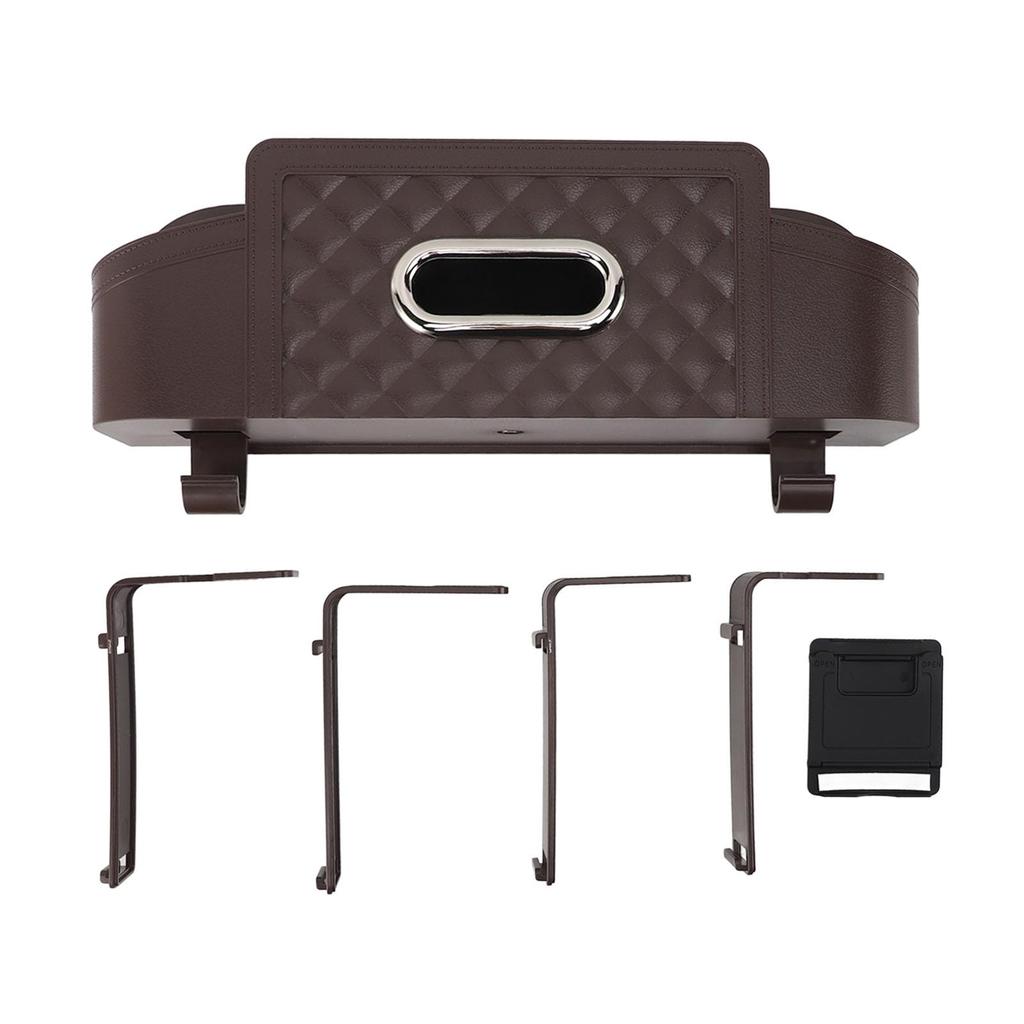 Multifunctional Car Back With Plastic Storage Box And Cup Holder For Travel Thing